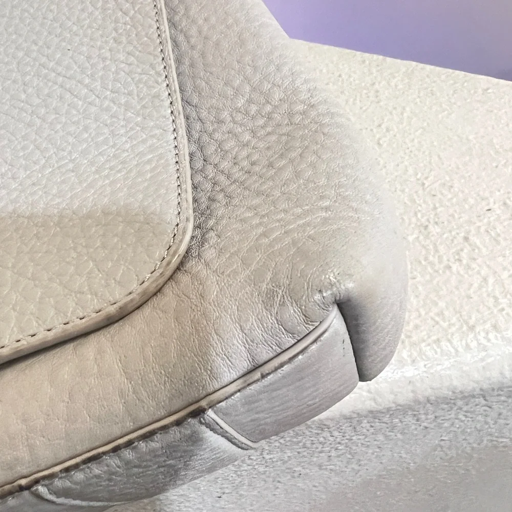 Dagne‎ Dover Simone Leather Satchel Gray Bone